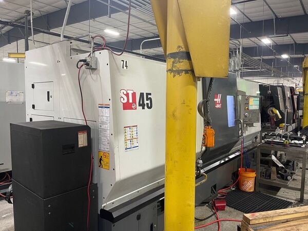 Haas #ST-45, CNC lathe, 34.5" swing, 44" machining length, 25.5" turn diameter, 40 HP, 1400 RPM, 2014 - Image 6