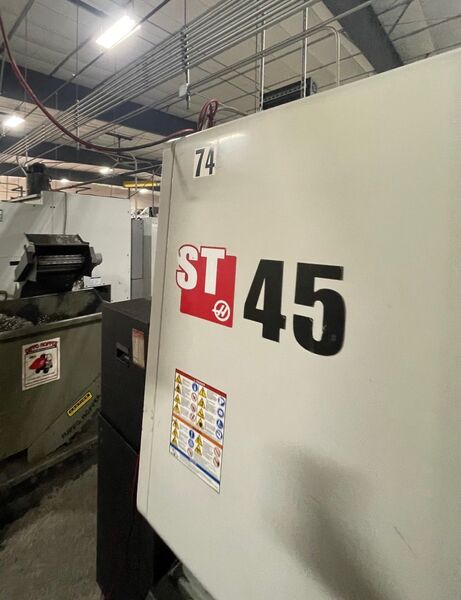 Haas #ST-45, CNC lathe, 34.5" swing, 44" machining length, 25.5" turn diameter, 40 HP, 1400 RPM, 2014 - Image 9