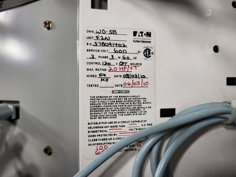 20 HP Eaton Cutler-Hammer, SVX00031V018, variable frequency drive, 600 Volts, 40 amps, like new - Image 5