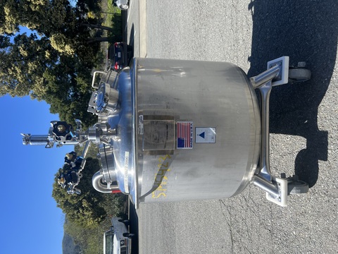 80 gallon Precision Stainless, reactor, 316L Stainless Steel, jacketed, 45 psi internal, dished bottom, 1992 - Image 1