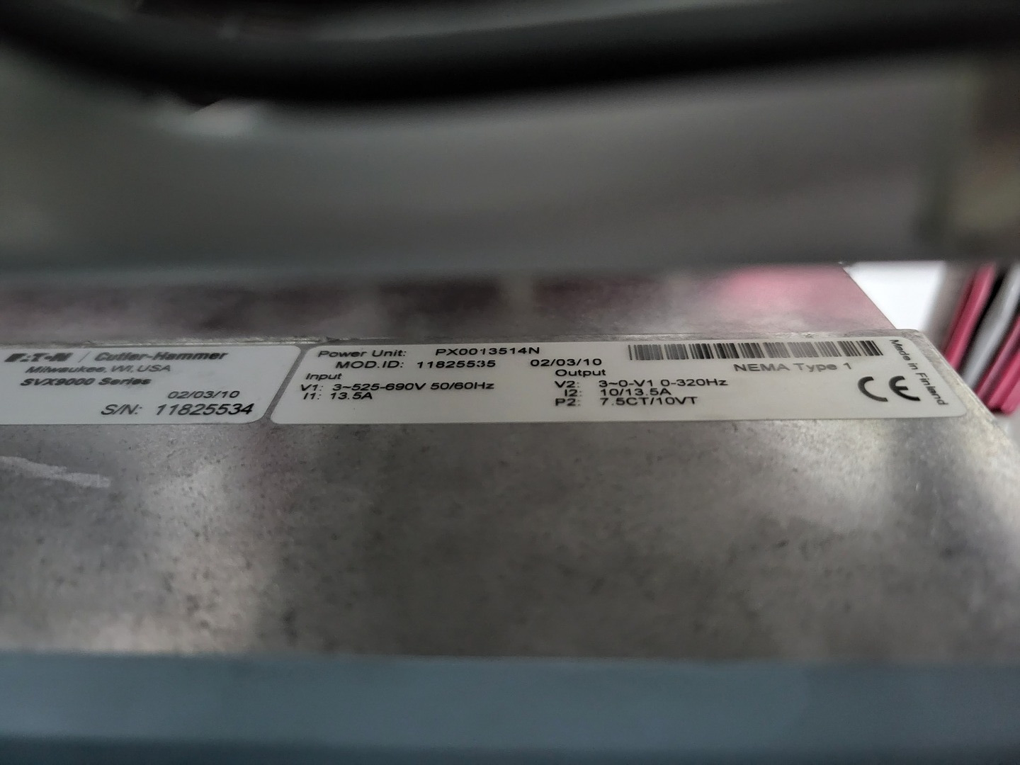 10 HP Eaton, SVX007A1-5A4N1, variable frequency drive, 600 Volts, 13.5 amps, like new - Image 8