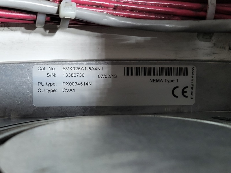 20 HP Eaton, SVX025A1-5A4N1, variable frequency drive, 600 Volts, 34 amps, like new - Image 8
