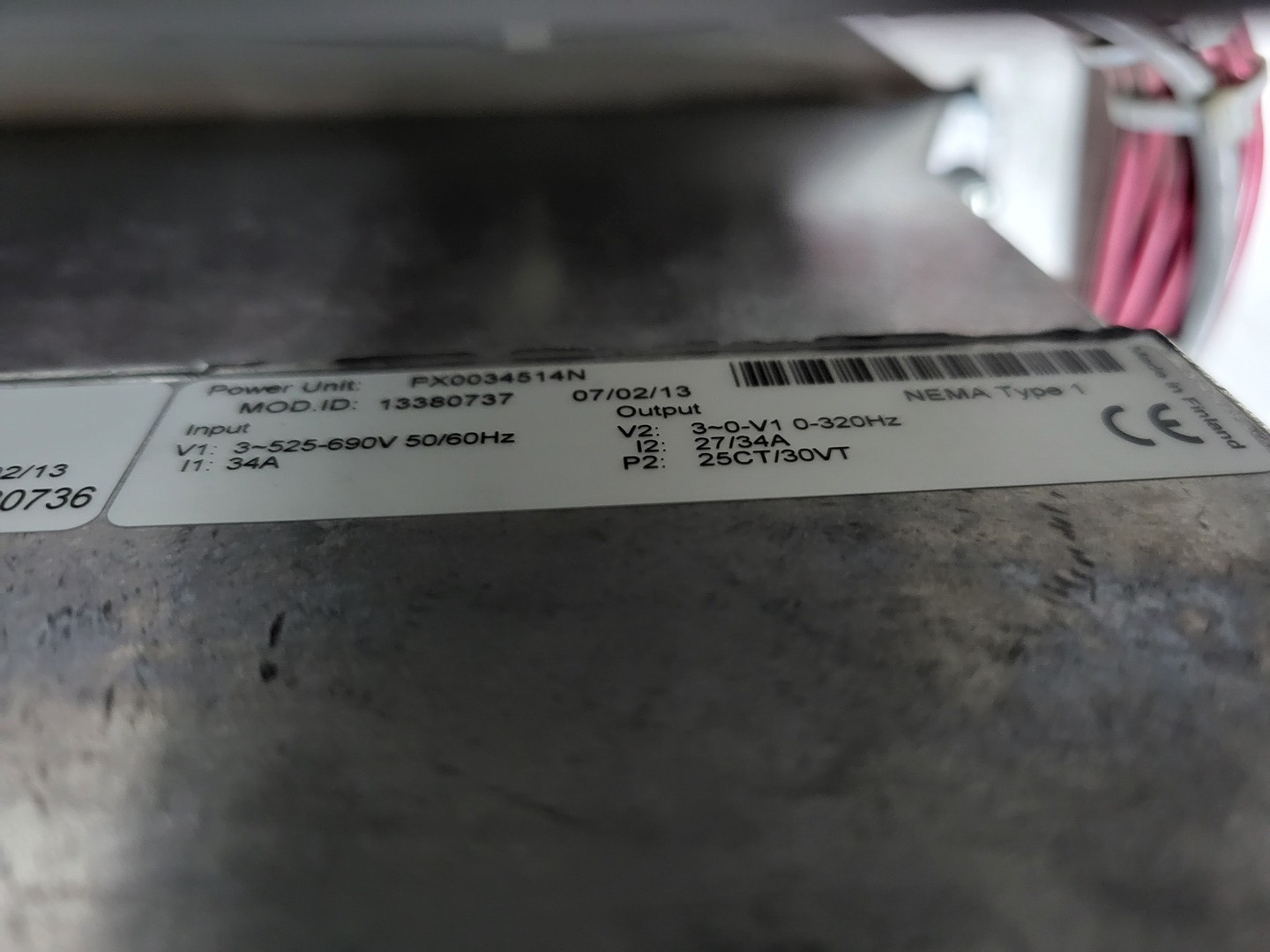 20 HP Eaton, SVX025A1-5A4N1, variable frequency drive, 600 Volts, 34 amps, like new - Image 9