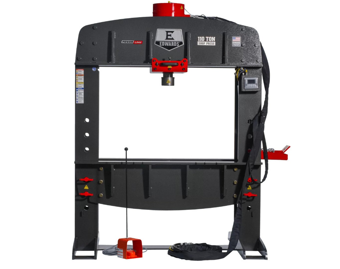 110 Ton, Edwards #HAT9080, shop press with PLC & portable power unit, 12-1/4" stroke, new - Image 1