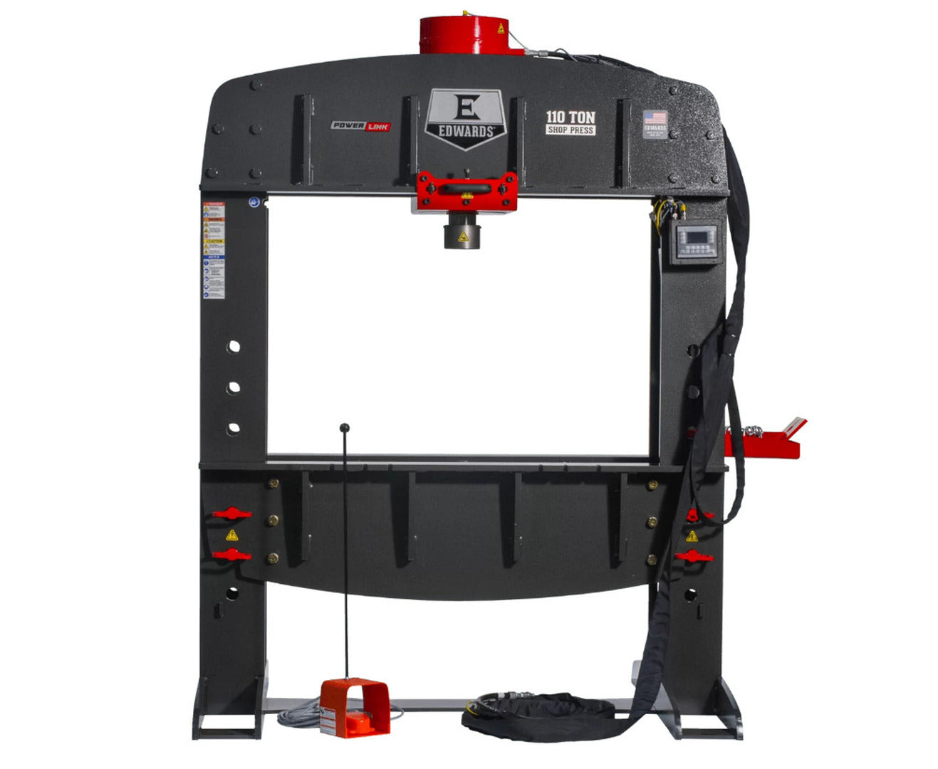 110 Ton, Edwards #HAT9050, shop press with PLC, 12-1/4" stroke, 37-7/16" x 48" table, new - Image 1
