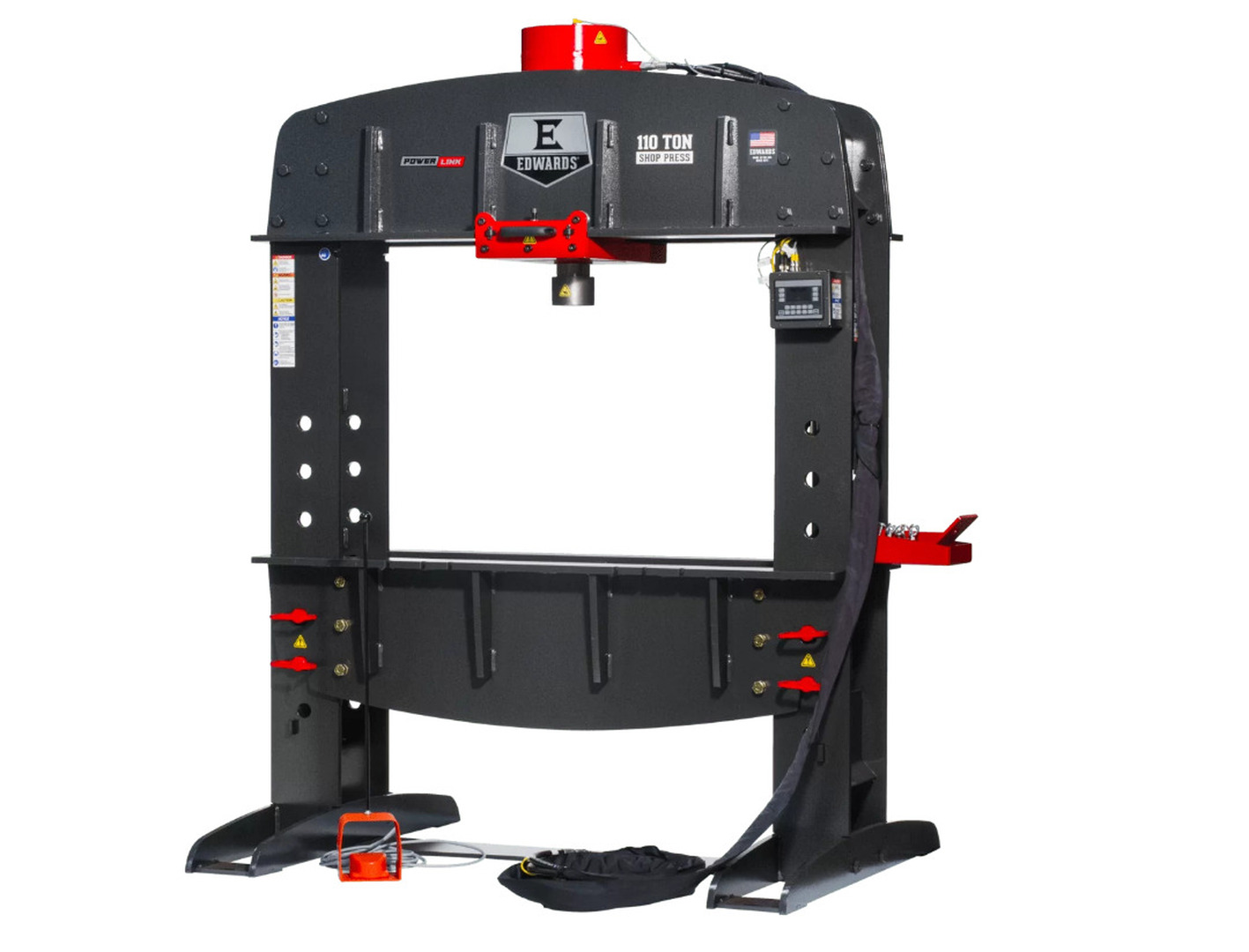 110 Ton, Edwards #HAT9050, shop press with PLC, 12-1/4" stroke, 37-7/16" x 48" table, new - Image 3