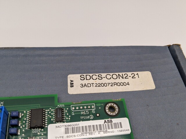 ABB #SDCS-CON-2, Converter Control Circuit Board 3ADT220072R0004 Drive Spare Part - Image 2