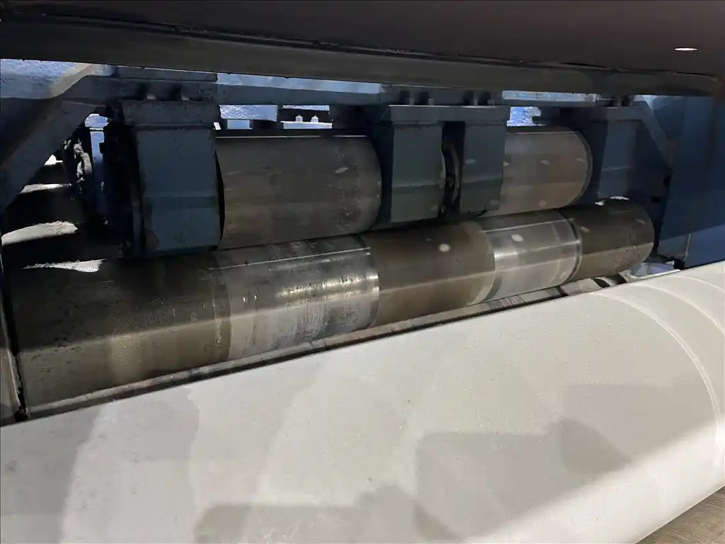 Cauffiel, heavy duty 4-high backed up plate leveler with pinch rolls, 2008 - Image 9