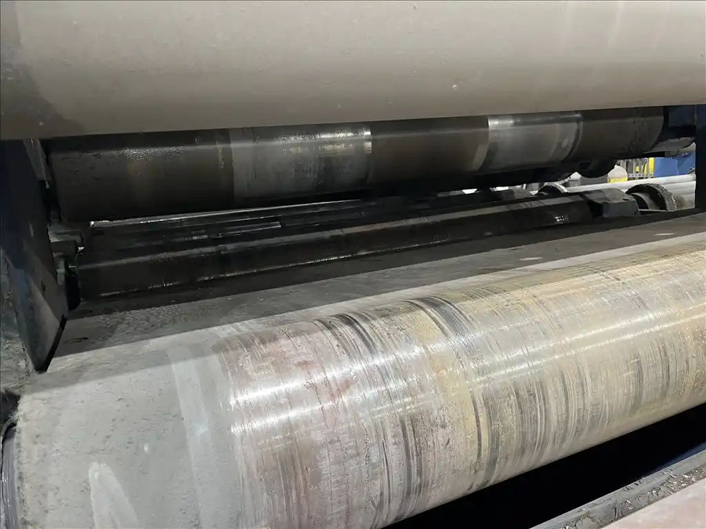 Cauffiel, heavy duty 4-high backed up plate leveler with pinch rolls, 2008 - Image 10