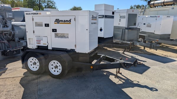 56 KW Allmand #Maxi-Power-65, portable rental diesel generator, sound attenuated enclosure, 240/480 Volts - Image 2
