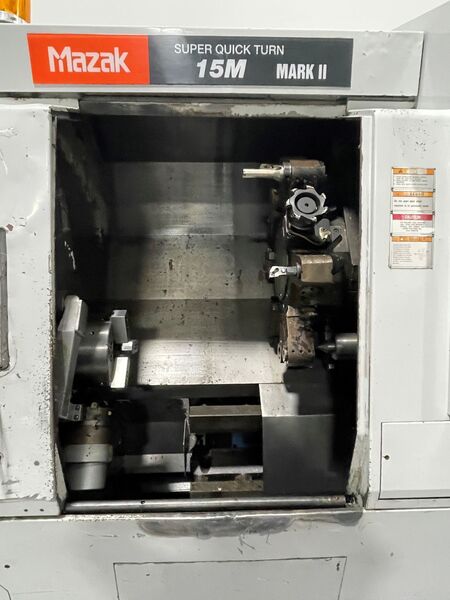 Mazak #Super-Quick-Turn-15M-Mark-II, CNC lathe, 20.9" swing, 8" chuck, 2" bar, 20 HP, 1997 - Image 3