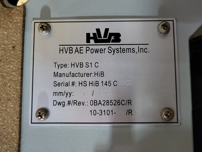 Hitachi T & D Solutions, HVB-S1-C, 14500 Volts breaker, new surplus, 2012 - Image 4
