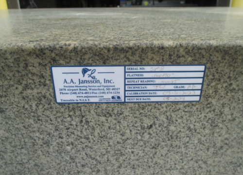 30" x 60" x 10" Rahn Gray Granite Surface Plate with heavy duty steel leveling stand - Image 2