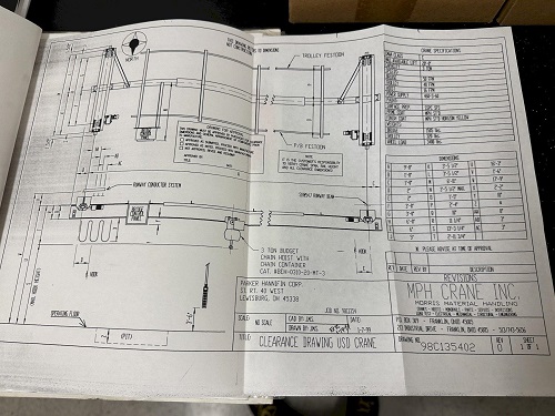 3 Ton, Budgit overhead free standing crane system, 14' wide x 130' long - Image 3