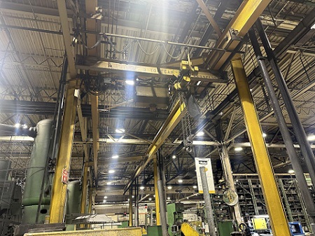 3 Ton, Budgit overhead free standing crane system, 14' wide x 130' long - Image 4
