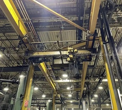 3 Ton, Budgit overhead free standing crane system, 14' wide x 130' long - Image 8