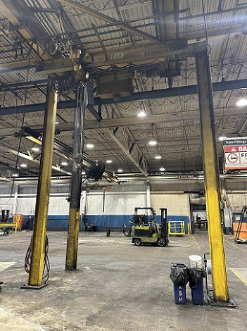 3 Ton, Budgit overhead free standing crane system, 14' wide x 130' long - Image 9