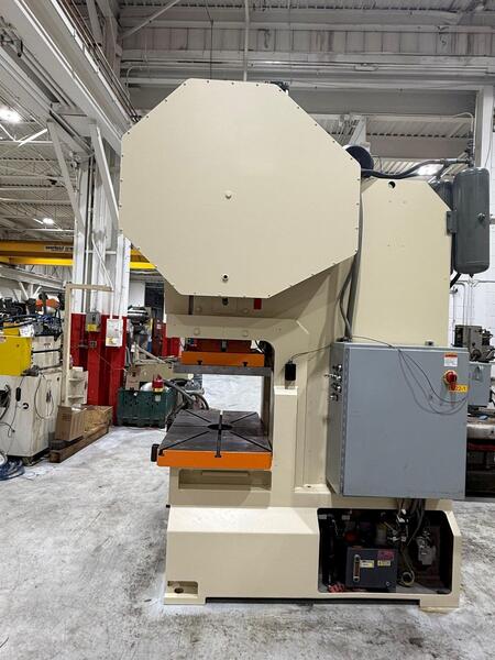 130 Ton, Pressix #130CNR6, metal stamping gap frame back geared Press, adjustable stroke, 16.9" Shut Height - Image 2