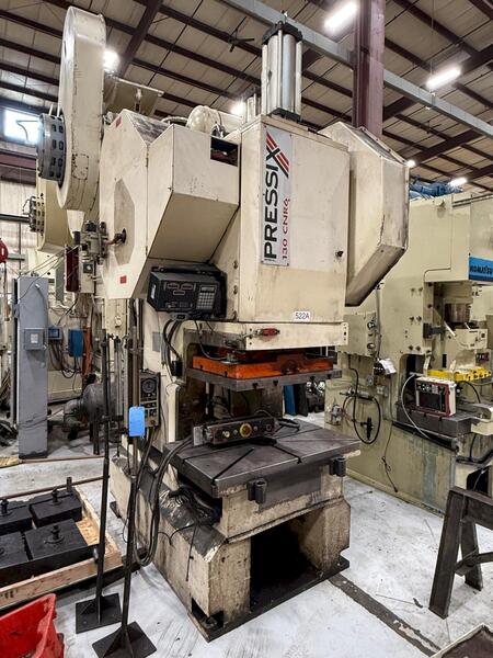 130 Ton, Pressix #130CNR6, metal stamping gap frame back geared Press, adjustable stroke, 16.9" Shut Height - Image 3