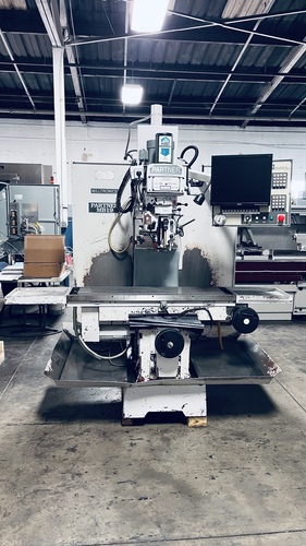 Milltronics #MB-19M-B, CNC bed mill, 13" x50" tbl., 7.5 HP, 4000 RPM, #40, 4-Axis, Centurion 6, power draw - Image 1