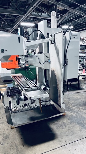 Milltronics #MB-19M-B, CNC bed mill, 13" x50" tbl., 7.5 HP, 4000 RPM, #40, 4-Axis, Centurion 6, power draw - Image 8