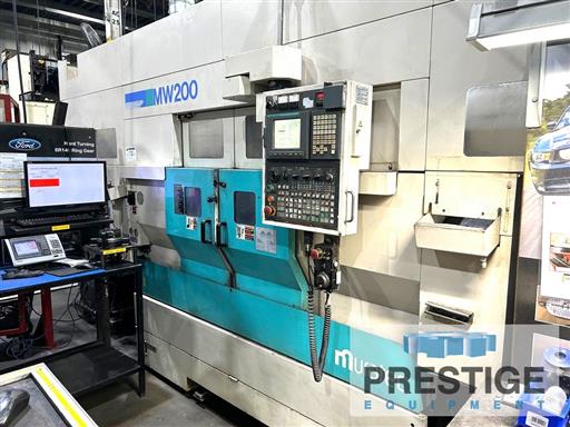 Muratec #MW-200, twin spindles, (2) 10 station turrets, Fanuc CNC