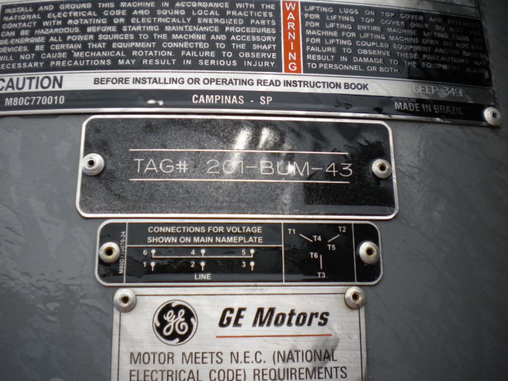 1750 HP 710 RPM General Electric 5KV8559P003, Frame 8559P55, weather protected enclosure type 2, 4000 Volts - Image 7