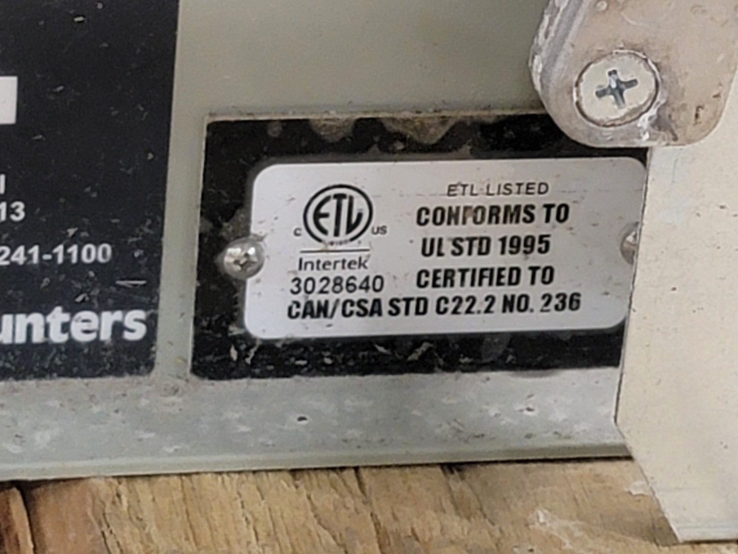 Munters #30564-01, desiccant dehumidifier, 75-150 scfm, 1.5 KW @ 115 VAC, like new - Image 4