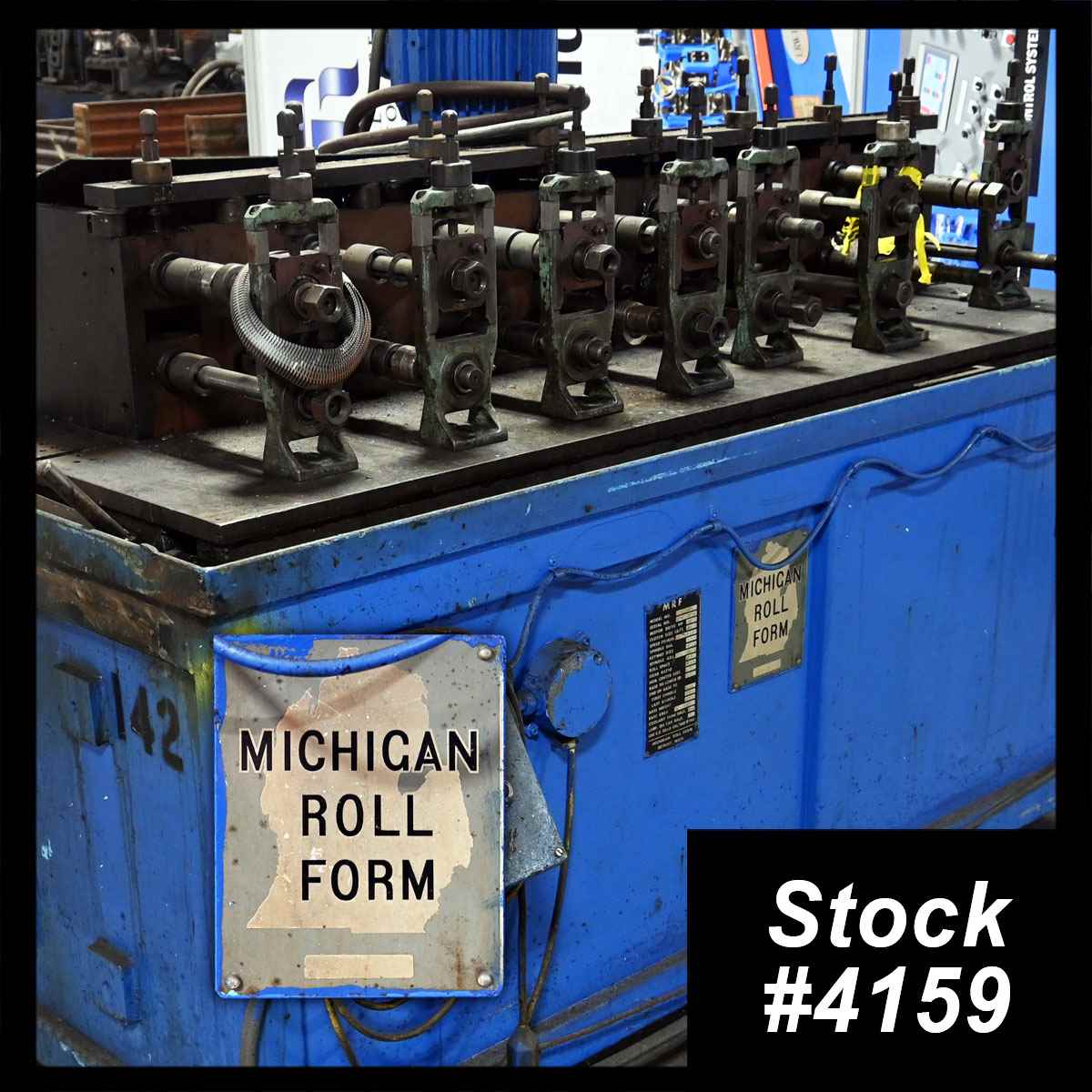 8 Stand, Michigan Roll Form #100R-8 rollformer, 1" spindle diameter, 8" roll space, 8" horizontal centers - Image 1