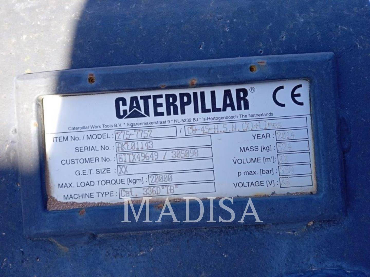 Caterpillar Work Tools (Serialized) 255-7552, Quick Coupler, S/N: M23948, 2016 - Image 3