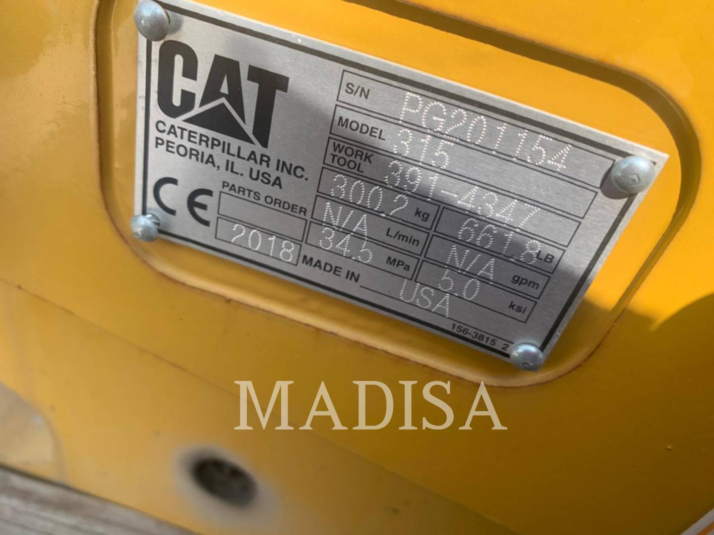 Caterpillar Work Tools (Serialized) PIN GRABER, Quick Coupler, S/N: PG2011154, 2017 - Image 2