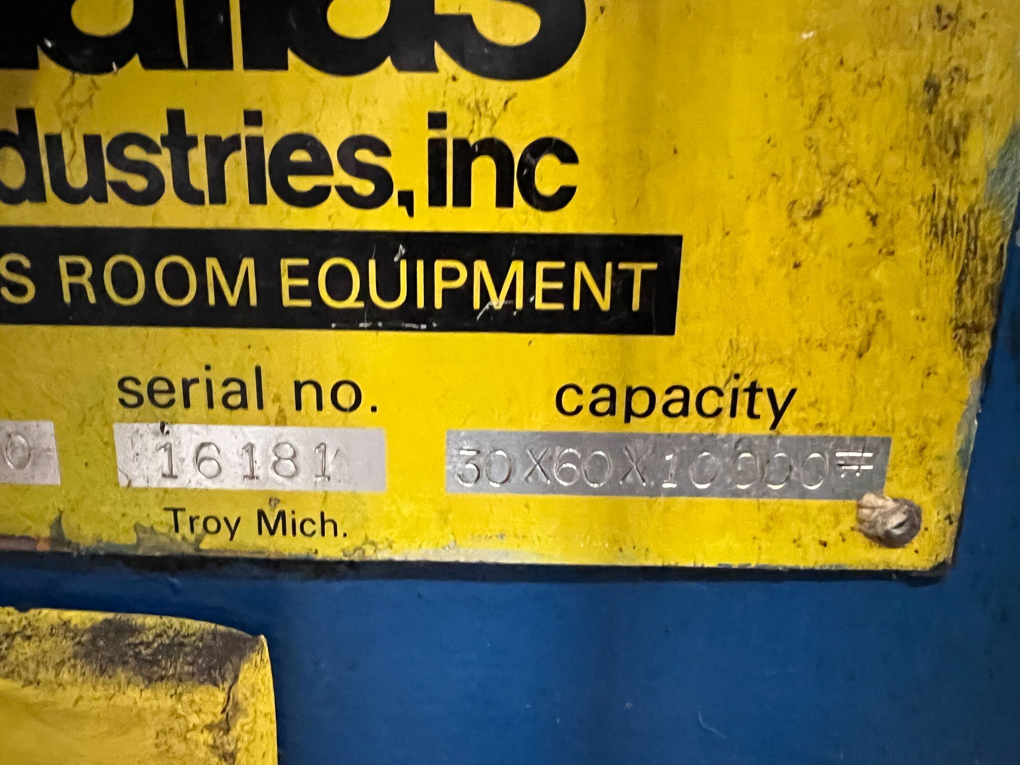 10000 lb. Dallas #06700, motorized uncoiler, 30" width, 60" outside dimensions, 20"-24" ID, 3-leaf, manual - Image 8