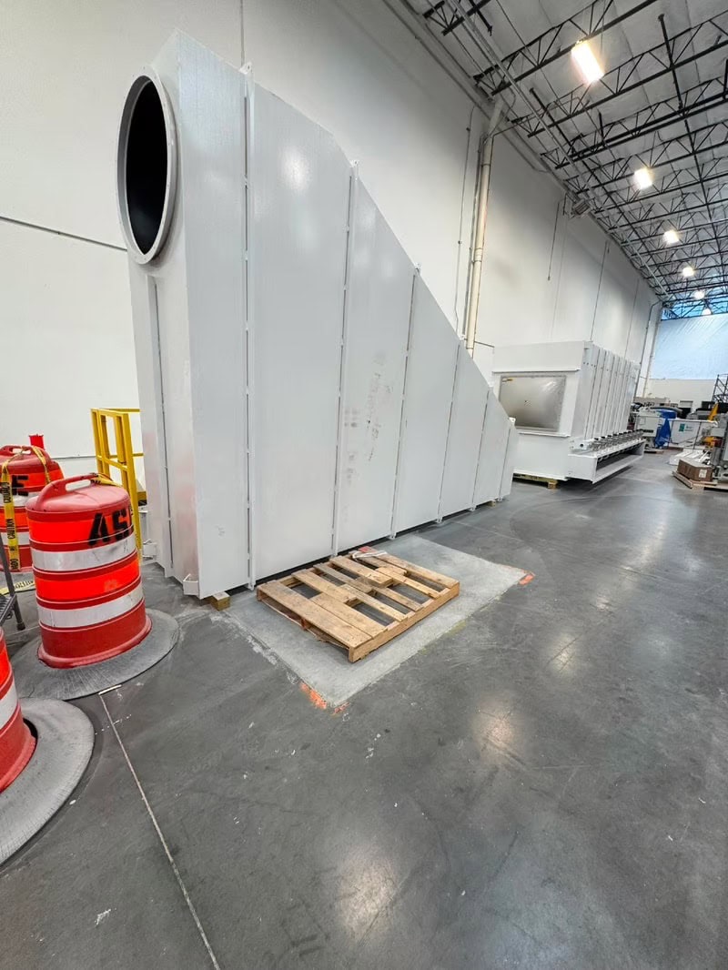 20000 cfm @ 30" S.P. Hastings dust collector, 125 HP, never installed, 2023 - Image 5