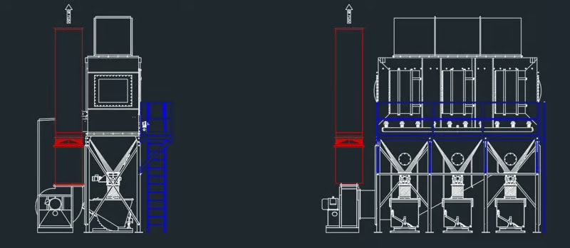 20000 cfm @ 30" S.P. Hastings dust collector, 125 HP, never installed, 2023 - Image 6