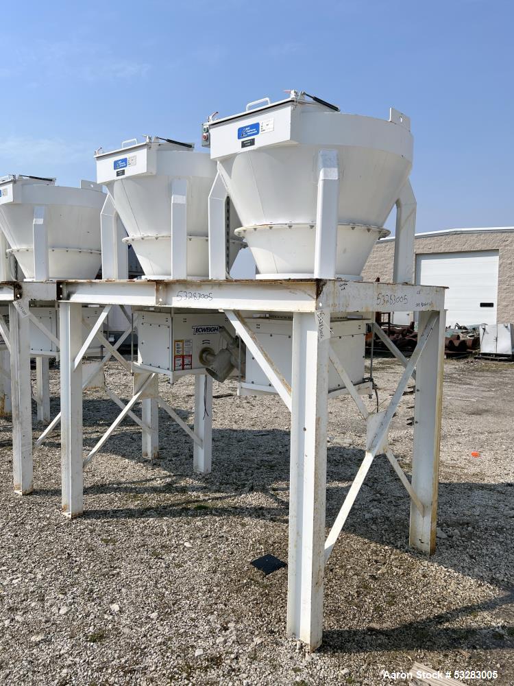 Tecnetics Industries #E12 F-2910 Tecweigh Dual Volumetric Feeder System with Hoppers. Includes (2) Tecweigh - Image 1