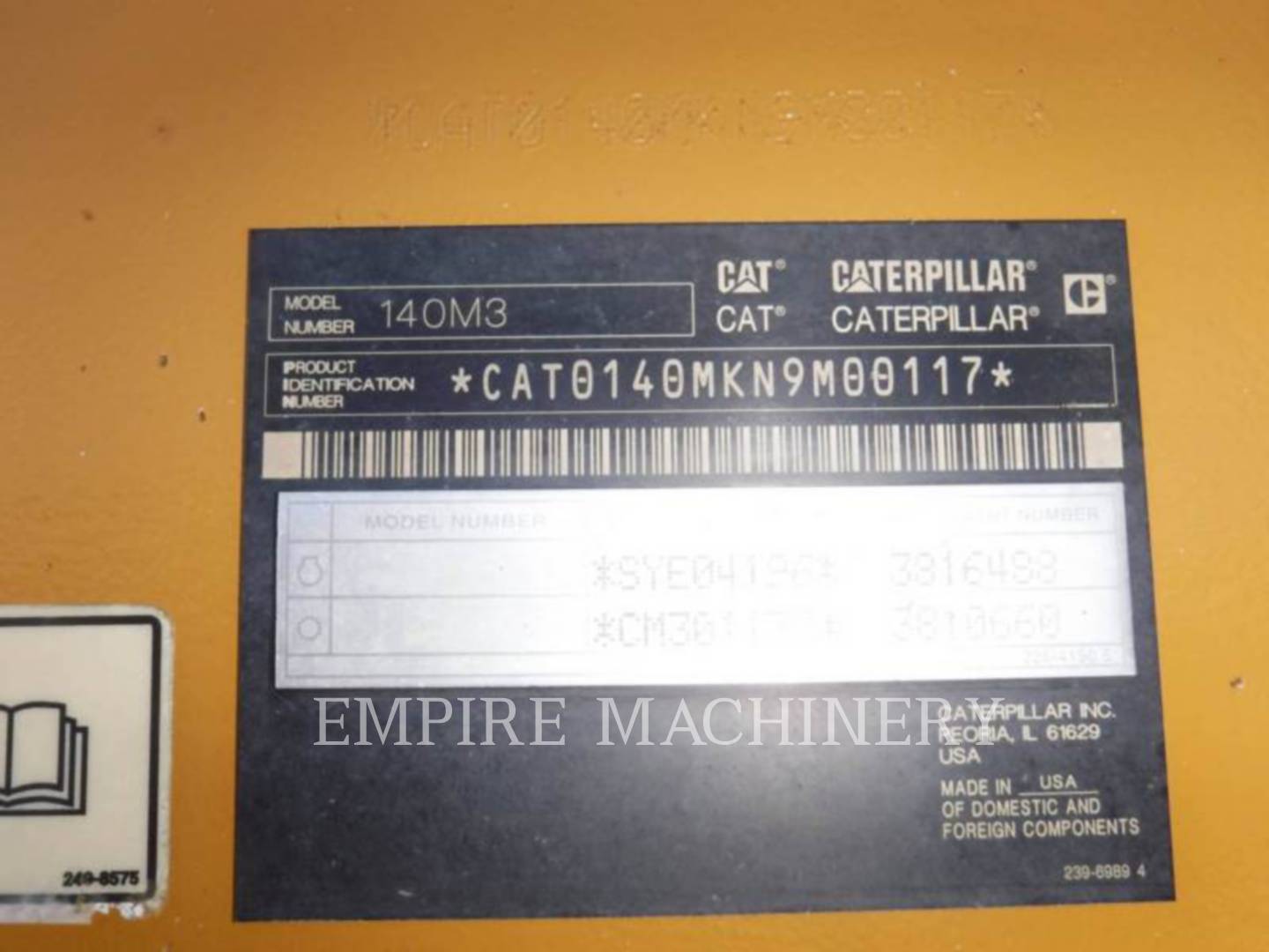 Caterpillar 140M3, Motor Grader, 7510 hours, S/N: N9M00117, 2015 - Image 7