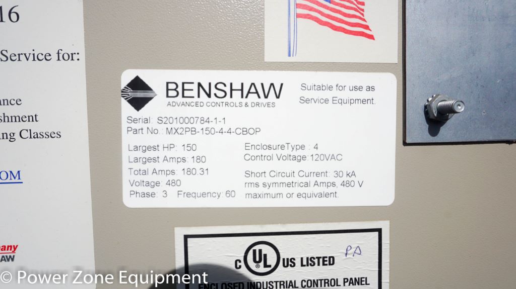 150 HP Benshaw, Soft Start VFD, 31" L x 16" W x 49" H enclosure, 3 phase, 480 Volts - Image 7
