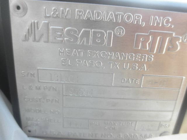 51 psi tube, Mesabi #96594, Shell & Tube Heat Exchanger, 2008 - Image 4