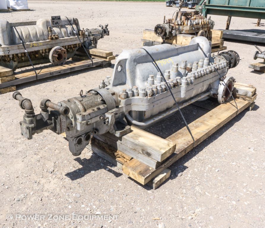 1190 GPM @ 3413' TDH, Byron-Jackson #4x6x9D-DVMX, Centrifugal Pump, Horz., 10-stage, 6" suction, 4" - Image 2