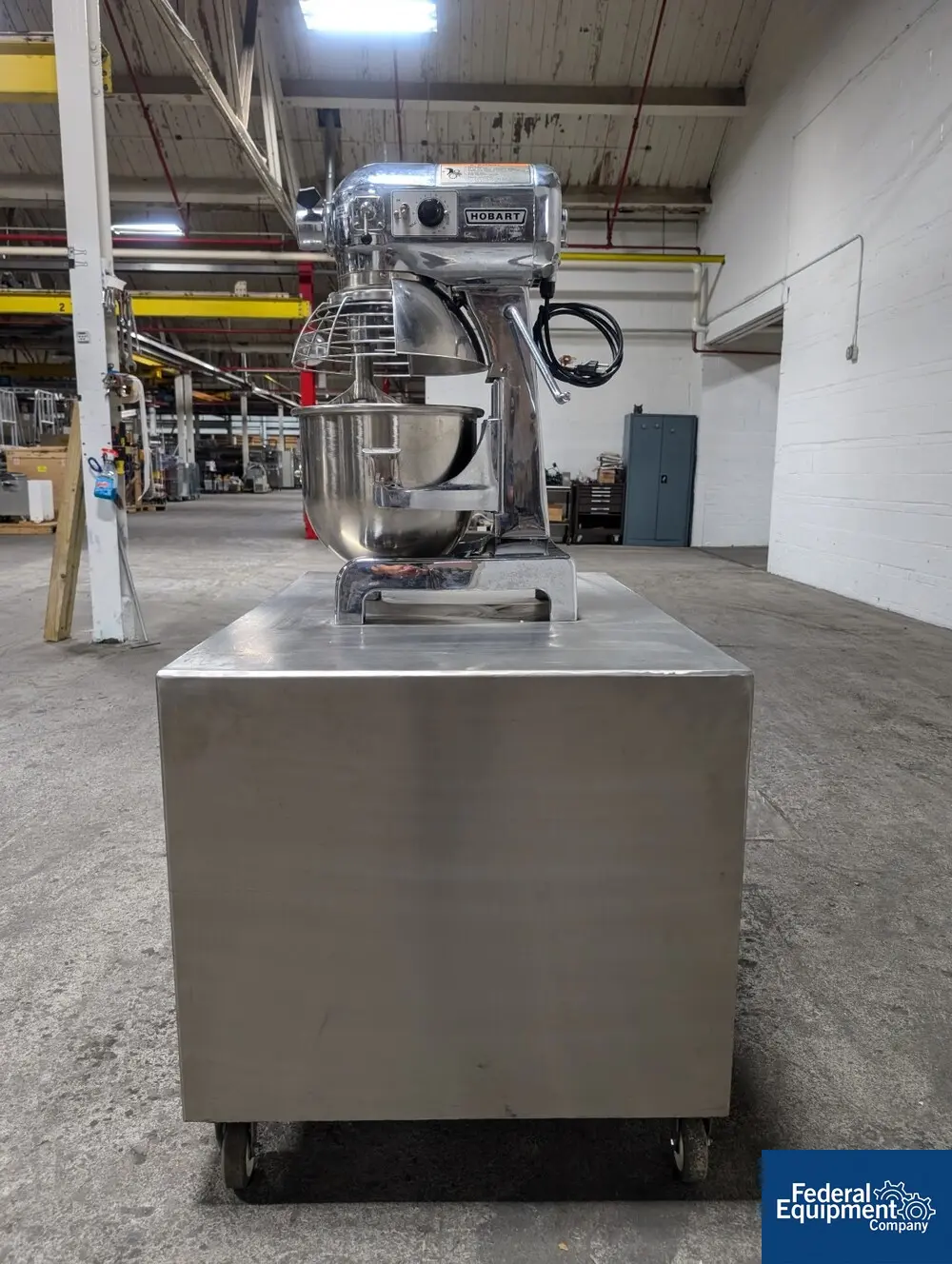 5 gallon Hobart #A-200, Mixer, Stainless Steel, 20 qt, .5 hp, 115V., bowl & beater, mounted on cabinet - Image 3