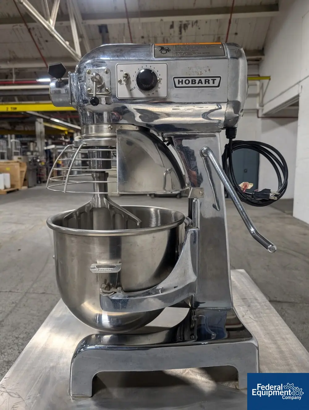 5 gallon Hobart #A-200, Mixer, Stainless Steel, 20 qt, .5 hp, 115V., bowl & beater, mounted on cabinet - Image 8