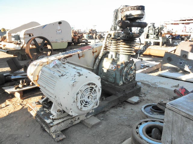 Kellogg #K35, Air Compressor, on skid, 20 HP, 1750 RPM, 208/220/440 V - Image 1