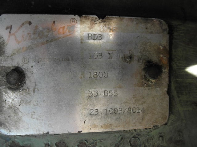 33 HP Kirloskar #RD3, Diesel Engine, 3-cylinder, 1800 RPM - Image 4