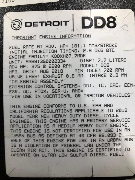 375 HP Detroit DD8, Complete Diesel Truck Engine, New - Image 2