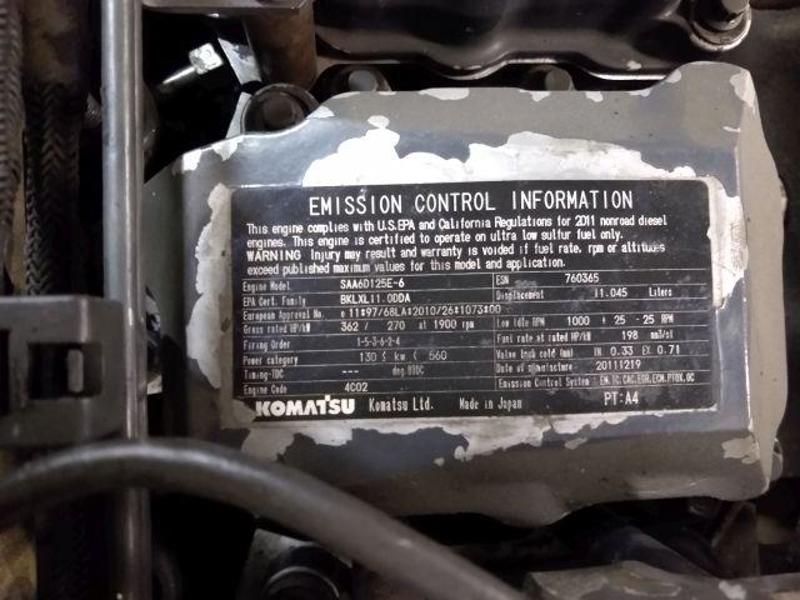 362 / 270 HP Komatsu SAA6D125E-6, Complete Diesel Engine, Rebuilt - Image 3