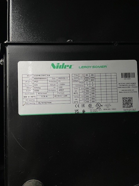 181 KW Leroy Somer #TM225, diesel generator set, 277/480 Volts, 3-phase, 299 HP @ 1800 RPM, NEF67 engine - Image 5