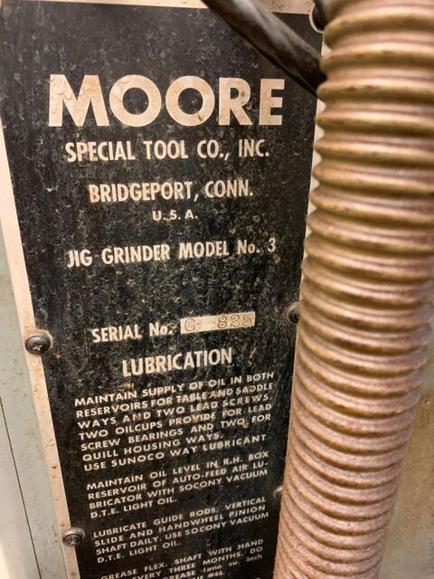 Moore #3, jig grinder, 11" x 24" table, Heidenhain 2-Axis digital read out, dust collector, work light - Image 5