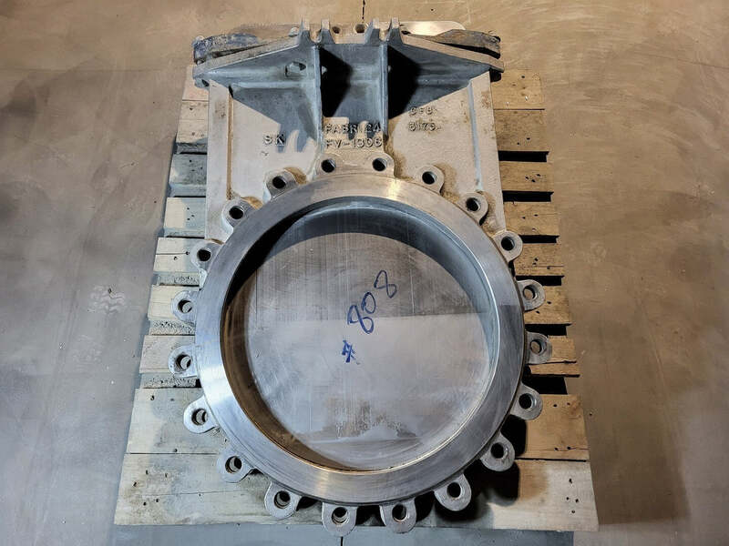 24" Fabri-Valve #FV-1306, knife valve, like new - Image 1