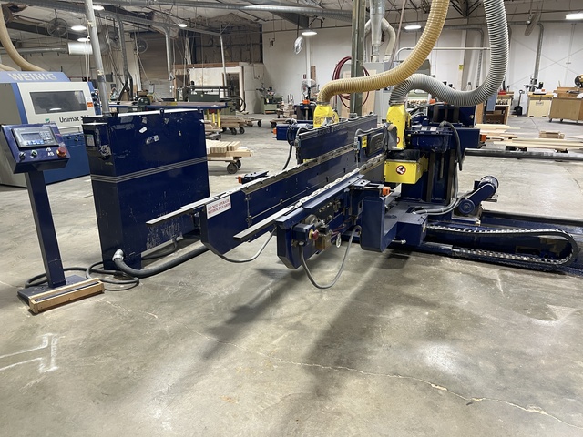Jenkins double end tenoner, single station with (2) trim saws, Opens to 8', very good condition - Image 1