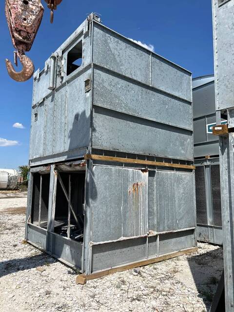 470 Ton, Imeco #IDC-1880-4, evaporative condenser, 2 motors, 1 tower units, 79525 cfm, 300 psi, 715 GPM, 2001 - Image 5